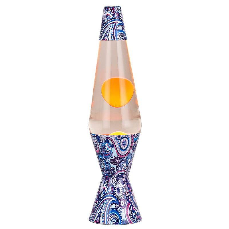 15 inch lavalamp met blauwe en witte kleurtextuur