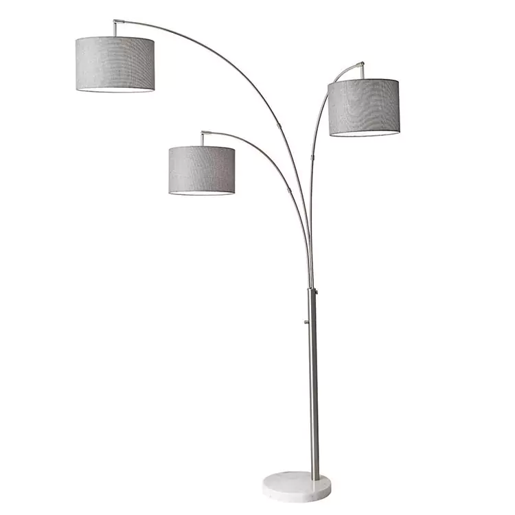 Traditionele vloerlamp met 3 koppen