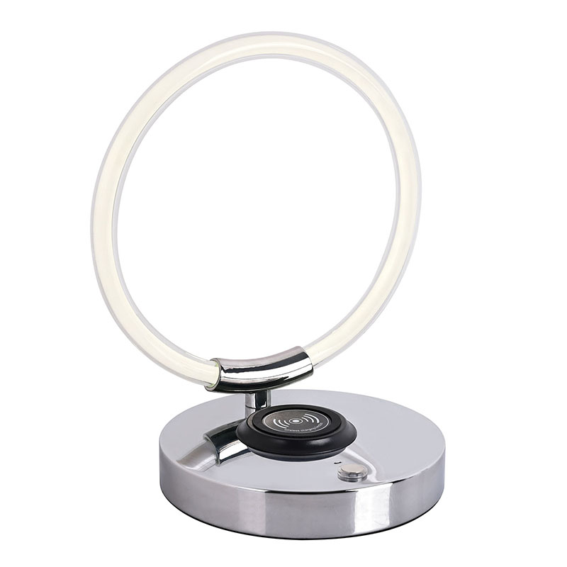 360 graden verlichting ringvormige LED-bureaulamp met draadloze oplader