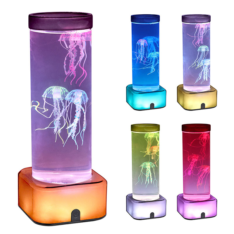 Grote kwallen lamp met RGB Square Base