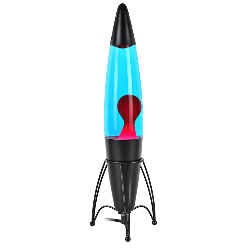 Blauwe lavalamp met fittingvorm