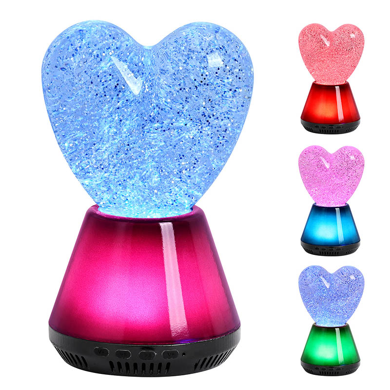 Bluetooth-bediening led glitterhart-nachtlampje