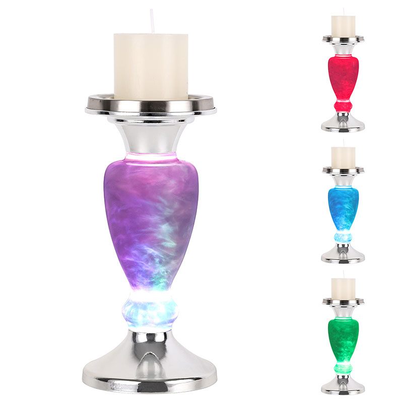 Bewolkt nachtlampje met kaars