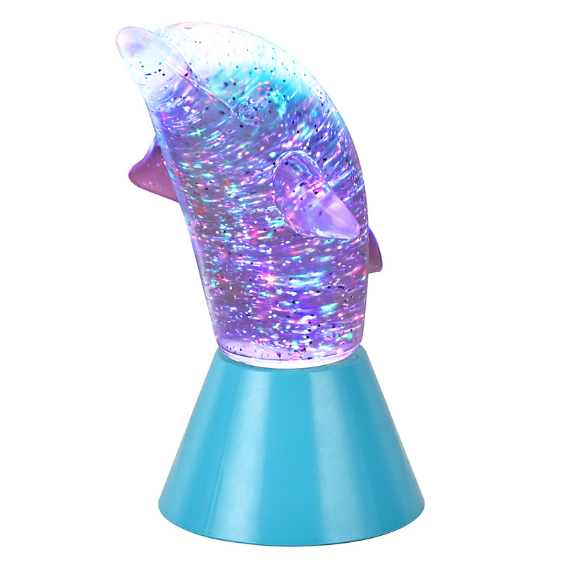 Dolfijn Kid Gift Glitter RGB Nachtlampje