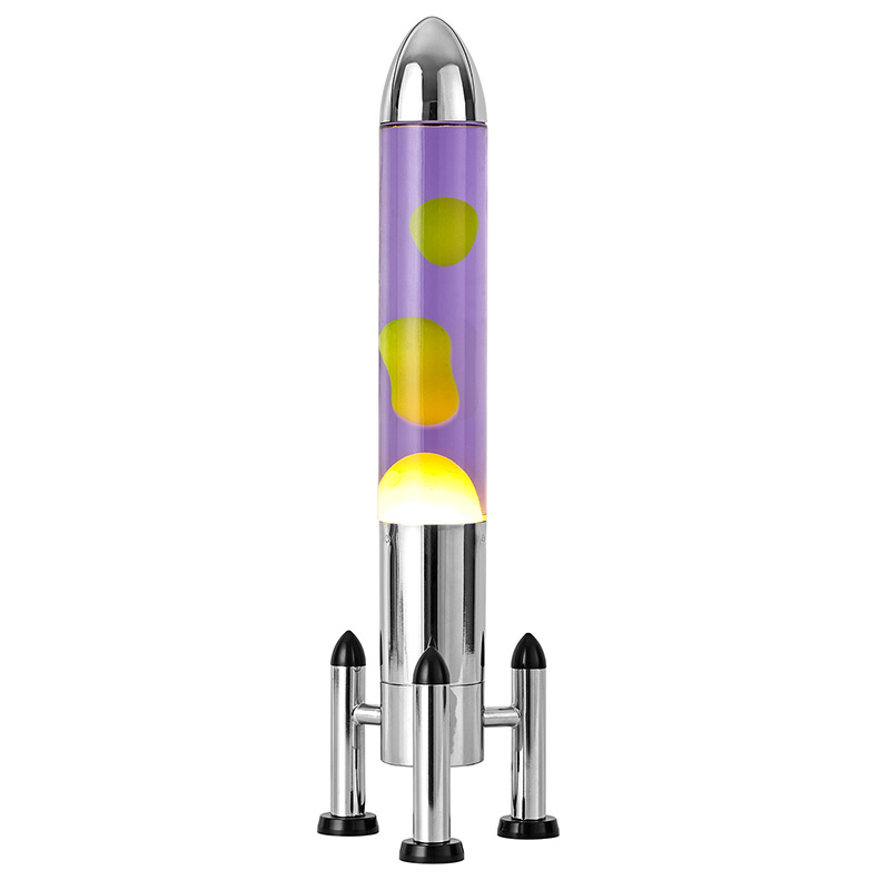 Grote LED-lavalamp met raketkap
