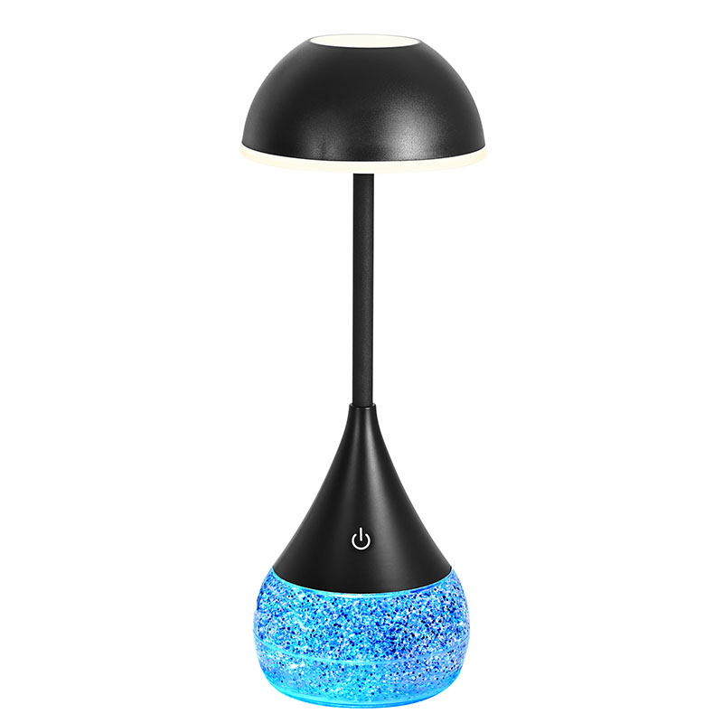 LED-bureaulamp met Rgb-glittervloeistoflicht