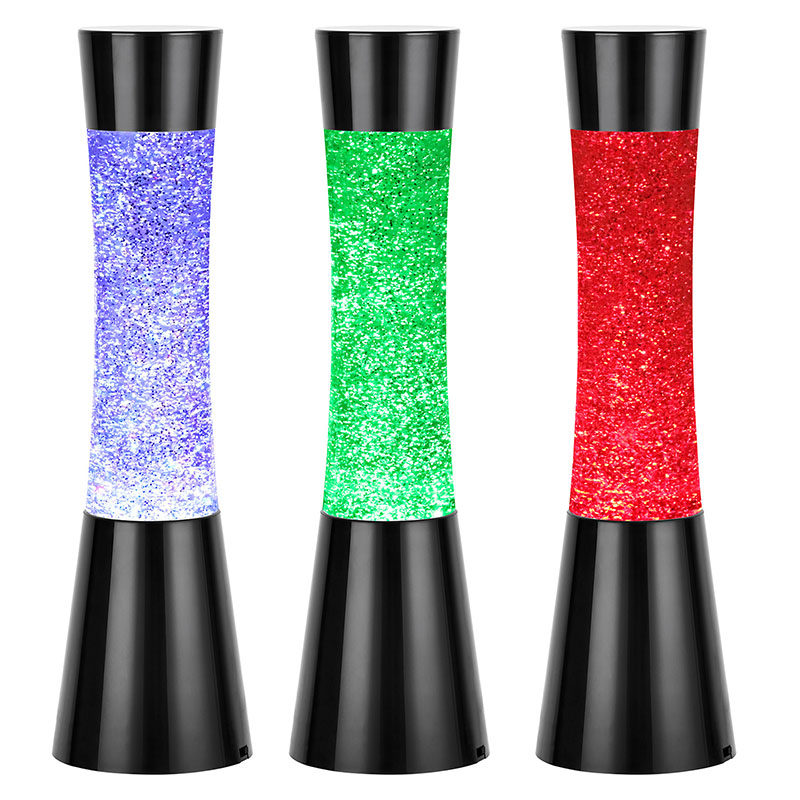 Led glitter lavalamp met 3AAA batterij