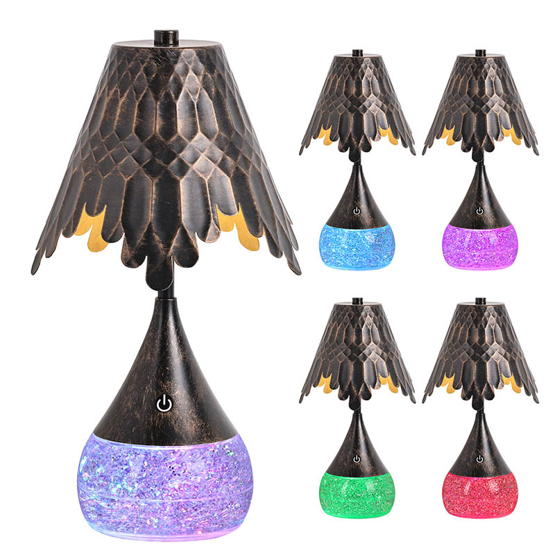 LED leeslampje met RGB -glitterfles