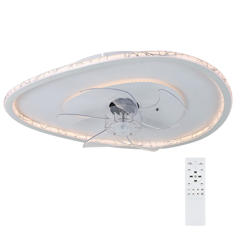 Moderne LED-plafondlamp met dimmerventilator