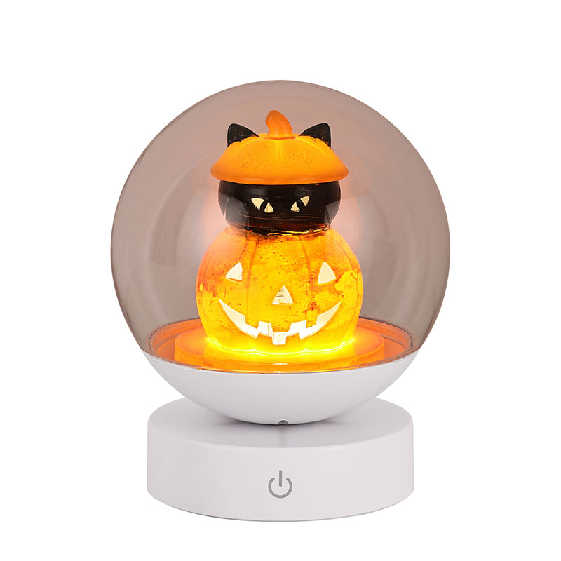 Oplaadbaar Halloween Pompoen Nachtlampje met pompoenkop