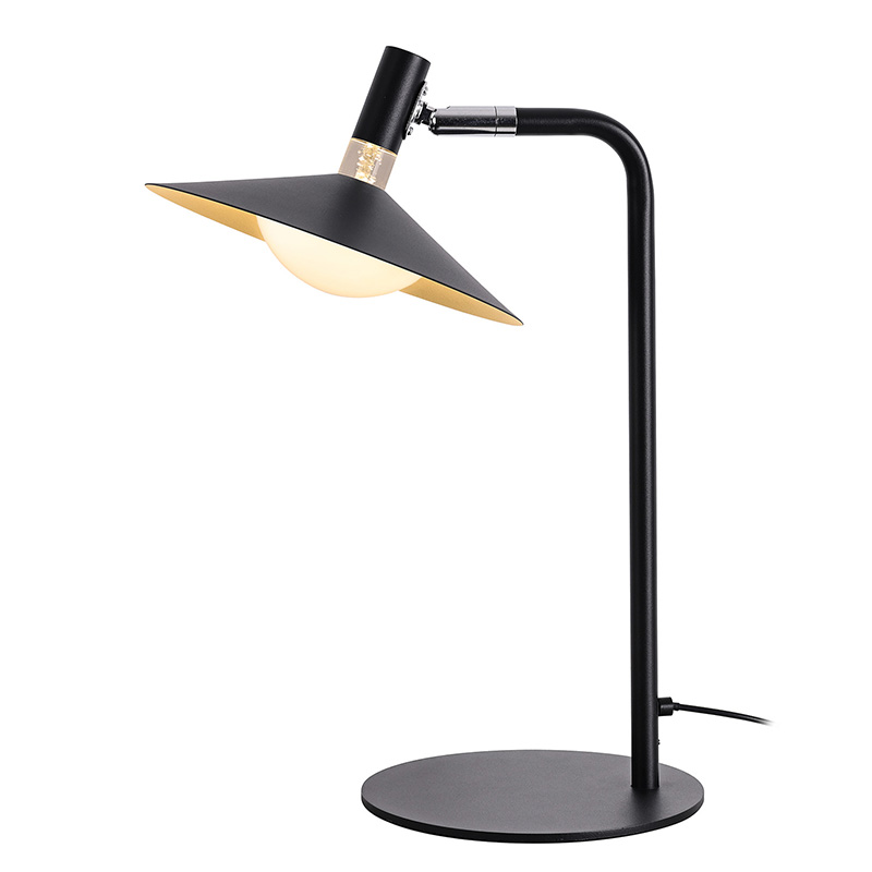 Retro industriële metalen bureaulamp met warm licht