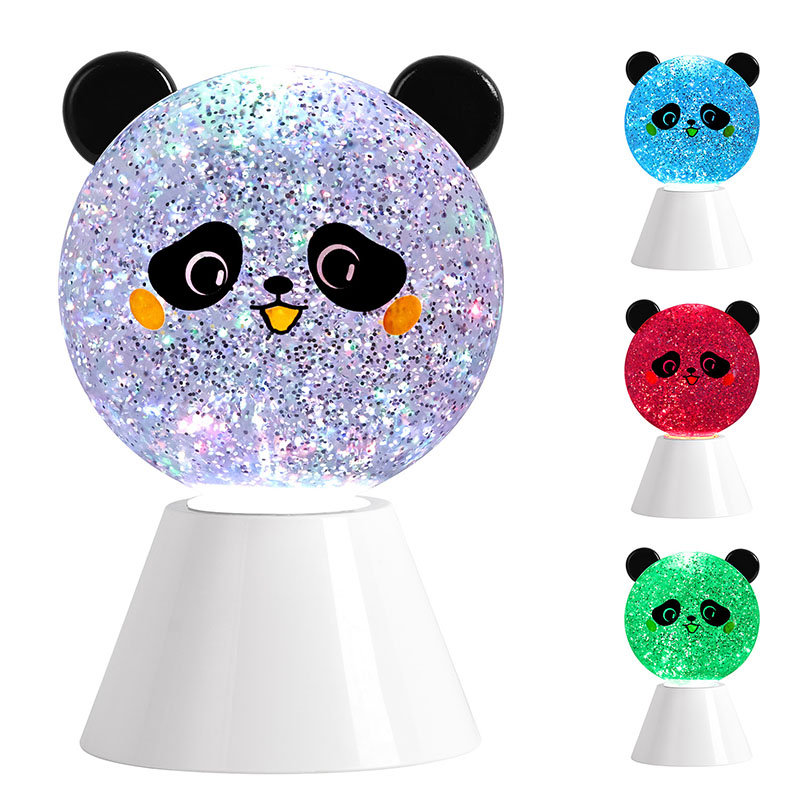 RGB Panda-nachtlampje met glittervloeistof