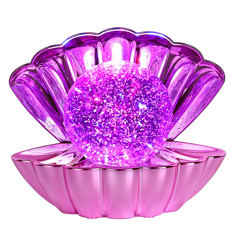 RGB-schelplamp met glittervloeistof