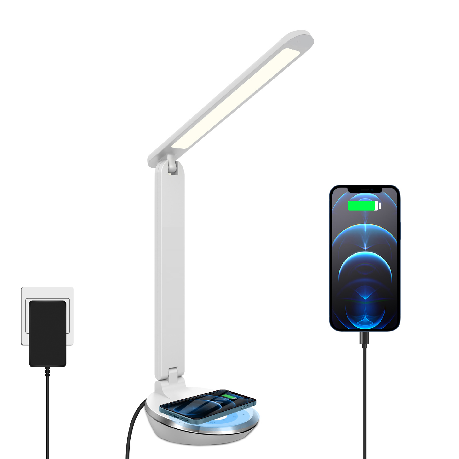 Draadloos oplaadbare led-bureaulamp